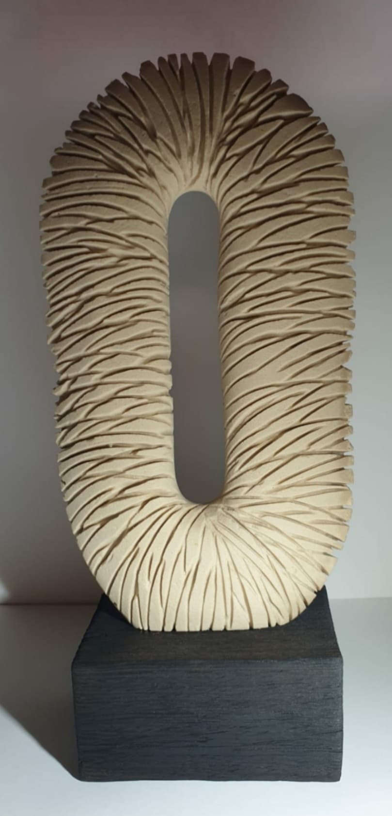 Front view of the sculpture "Imperfect Perfection".