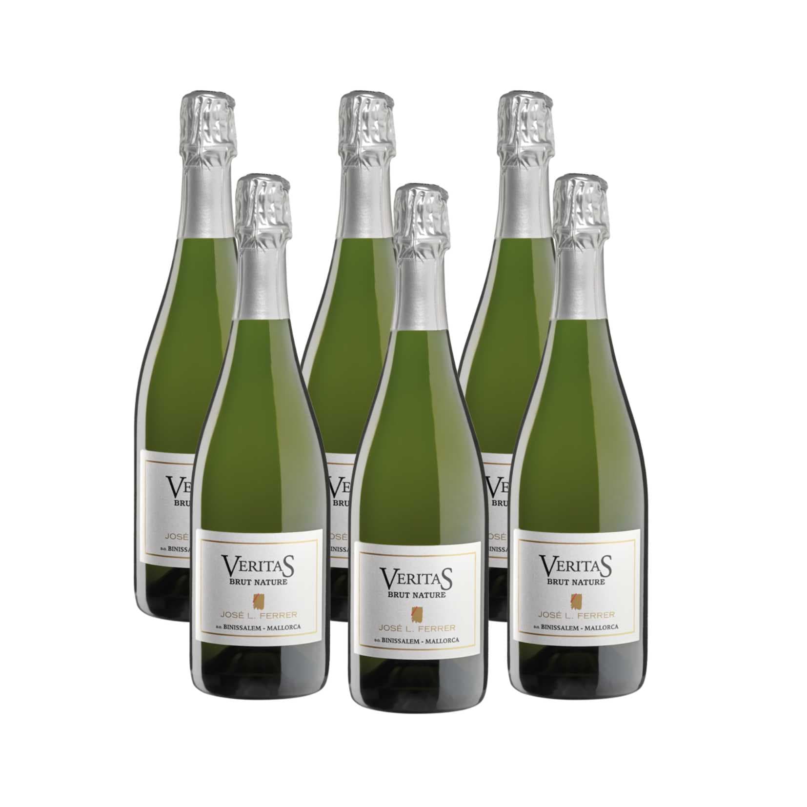 Caja de 6 botellas de Brut Nature de Binissalem realizado a base de la variedad autóctona Moll 