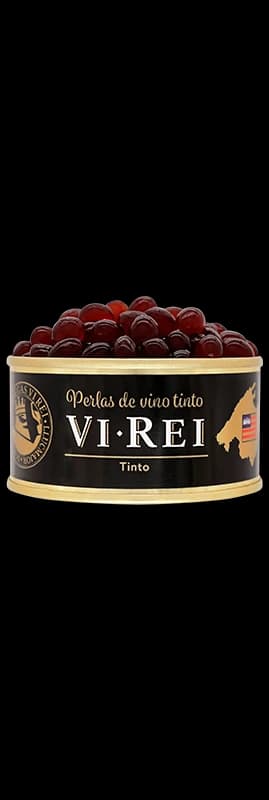 Image of red wine pearls on their packaging