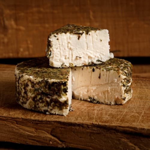 Alternativa vegetal al queso con hierbas