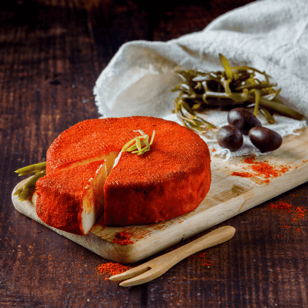 Plant-based alternative to cheese with sweet paprika