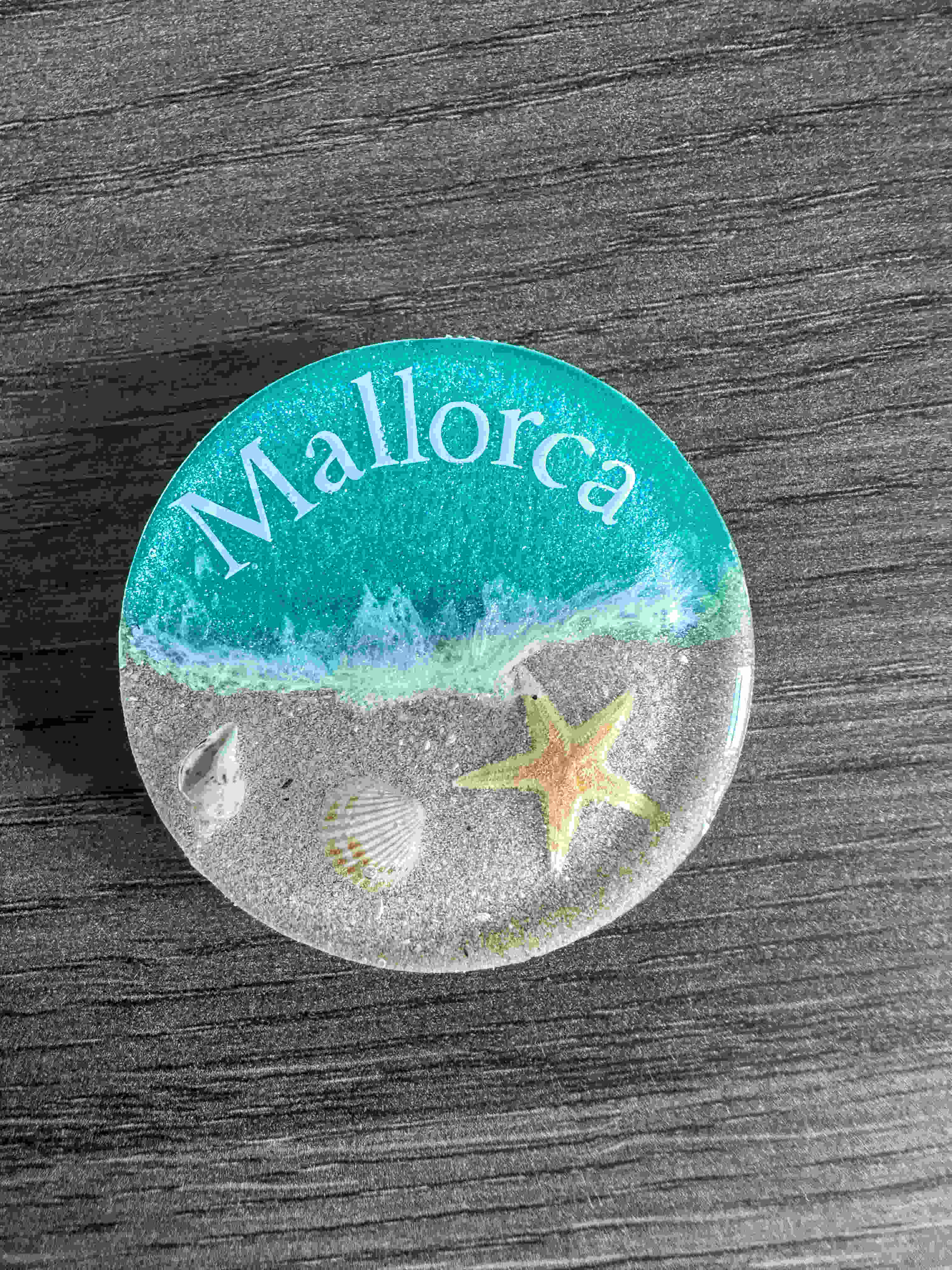 Imán simulando la playa de Mallorca