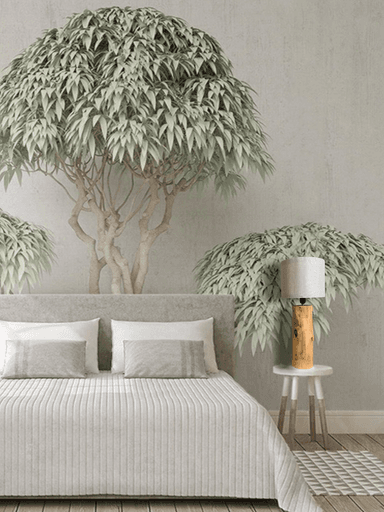 CocóWoodArt Lámpara de mesa Pinte con pantalla textil cilindrica y estructura de madera de pino. En el centro se encuentra una estructura de madera de pino con un acabado semi oscuro, que embellece el elegante aspecto con un toque individual.