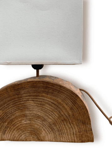 Imagen de lampara de mesa de madera de pino