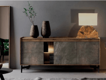 Lámpara de Mesa en Madera de Pino en estancia