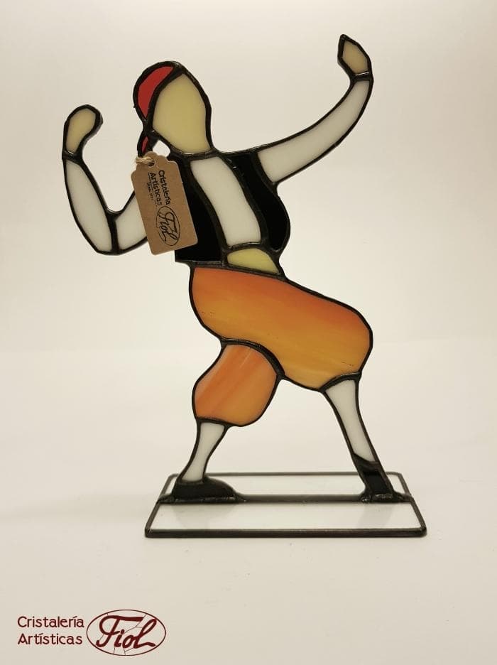 Bild des mallorquinischen Glasbauern (klein)Orange - gelb