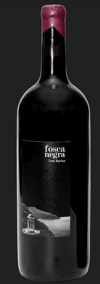 1.5 liter bottle of black fosca red wine