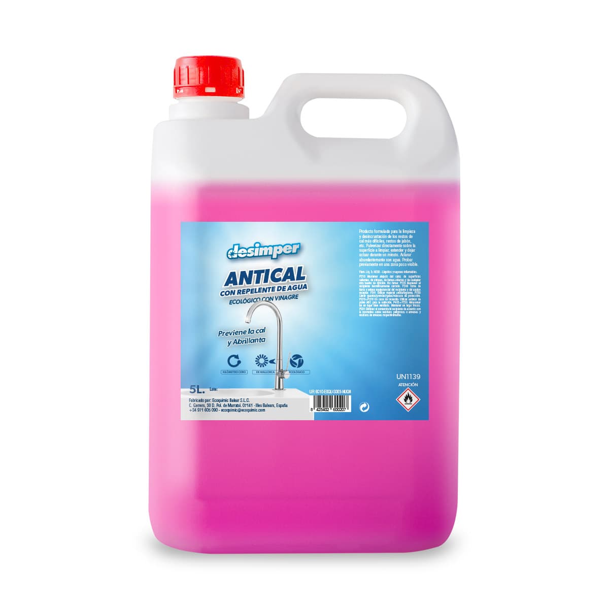 Producto formulado para la limpieza y desincrustación de cualquier superficie
