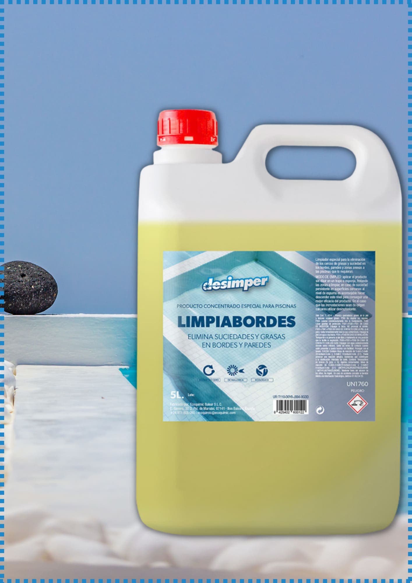 Garrafa de 5 litres de netejabordes