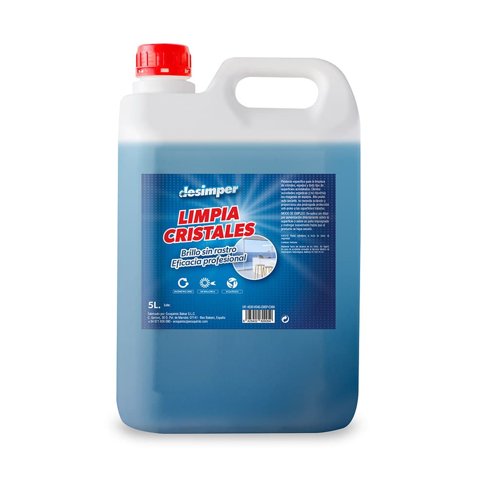 Producto específico para la limpieza de cristales, espejos y todo tipo de superficies acristaladas.