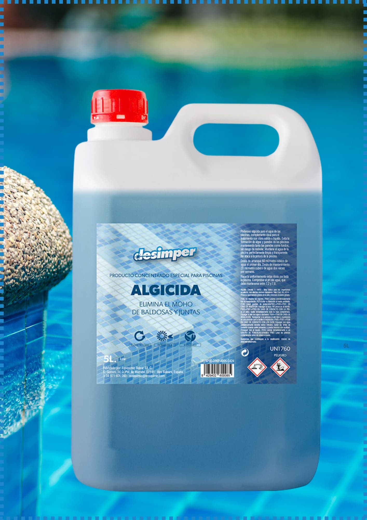5-liter bottle of algaecide
