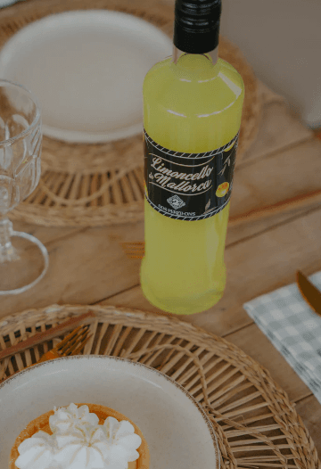 Image of limoncello intaliano bottle on table