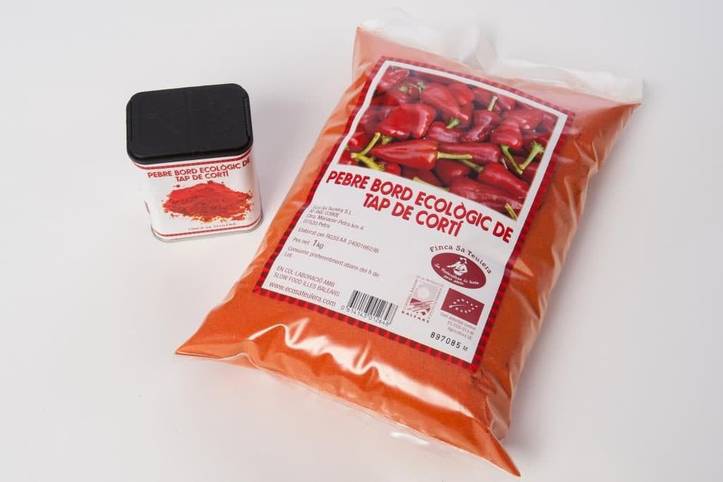 Organic paprika from Mallorca (tap de cortí).
