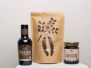 The delicacies pack consists of: • Carob Spreadable Zero Added Sugars: • Carob flour: • Carob sauce: • Carob infusion:  