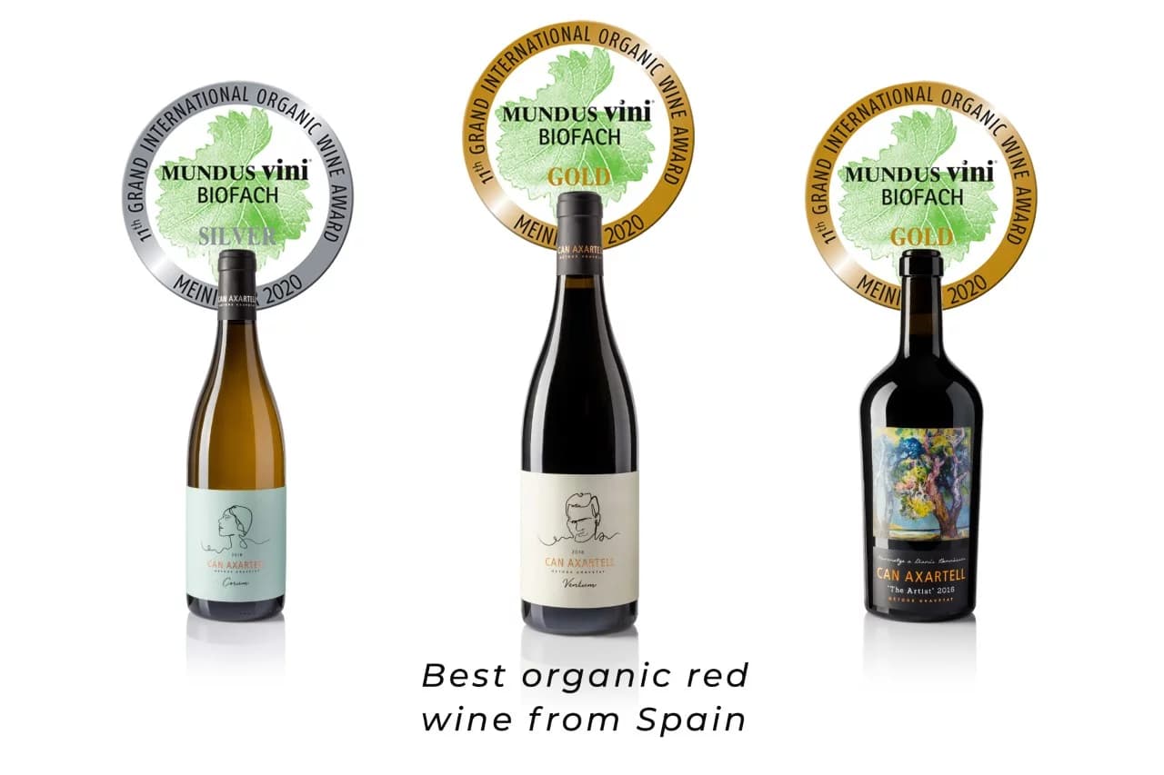Ganador medalla de oro mejor vino tinto orgánico de España