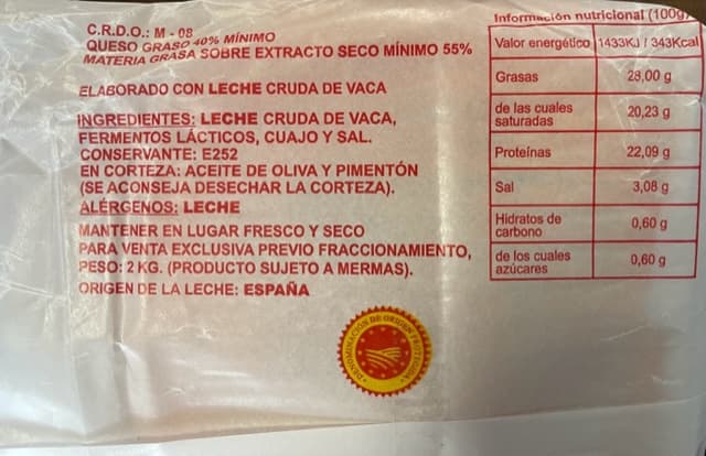 Cheese label image
