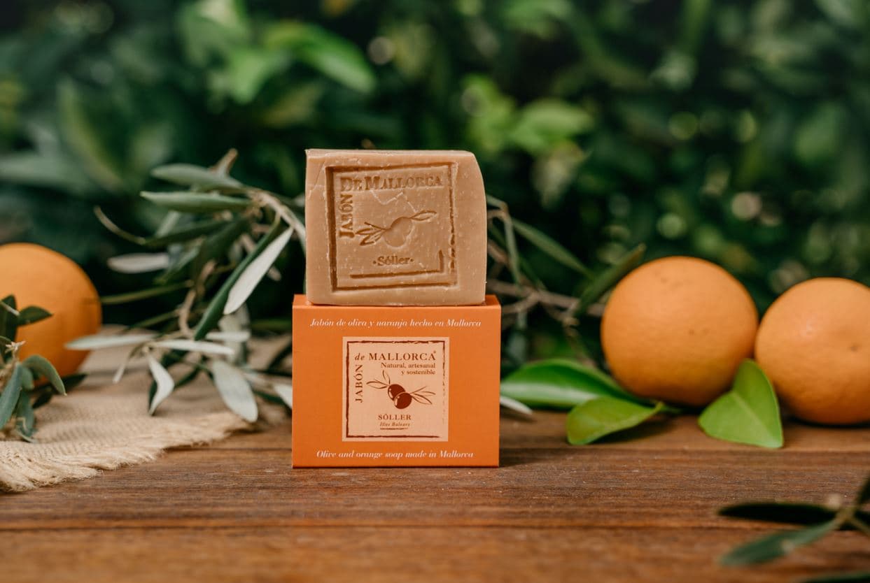Natural olive and orange soap