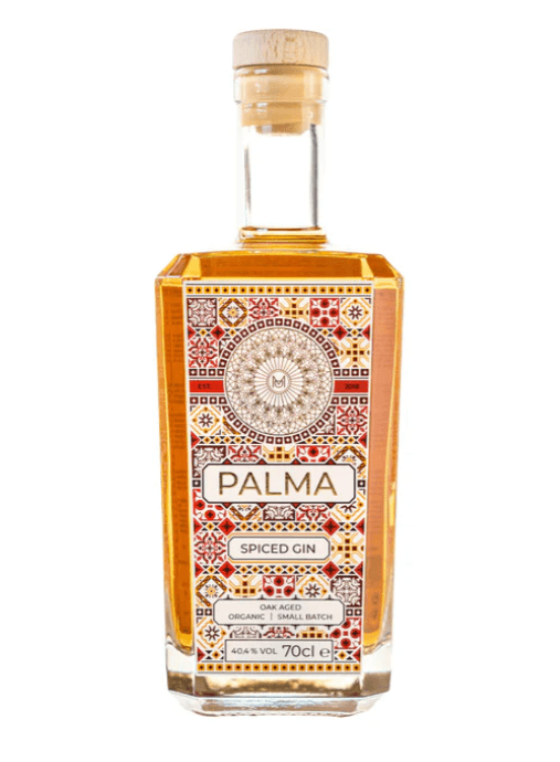 Bottle of spiced palm gin