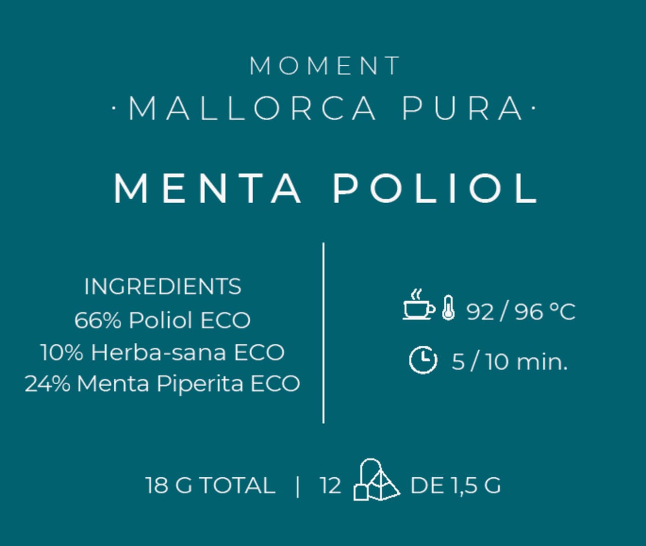 Minze Pennyroyal Infusion Etikett Bild