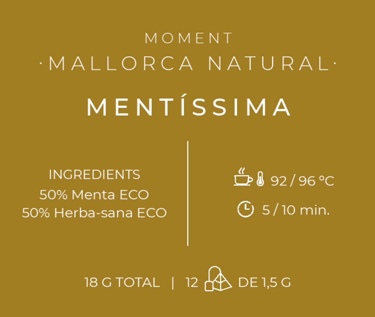 Etiqueta de Mentíssima infusió