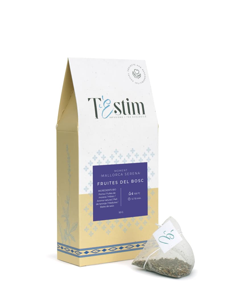 T'Estim,  bayas de saúco, bio, fresa, hibisco, hojas de morera, infusión