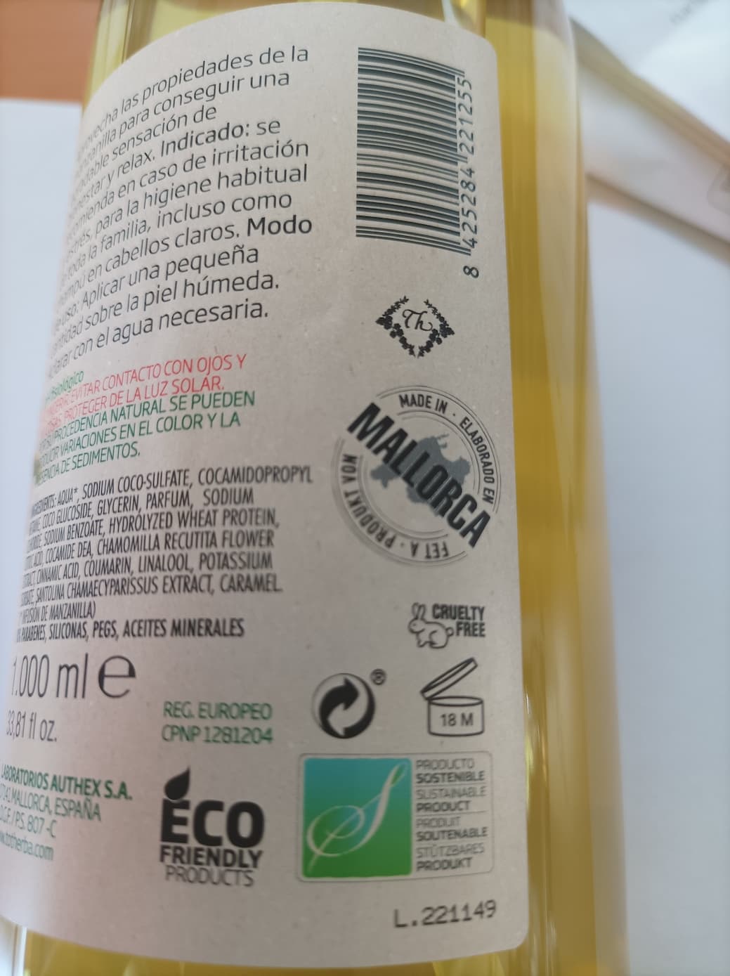 Label Image Chamomile Gel