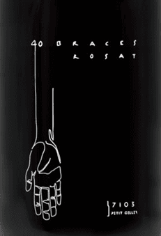 Imagen etiqueta de botella de vino rosado 40 Braces Rosat