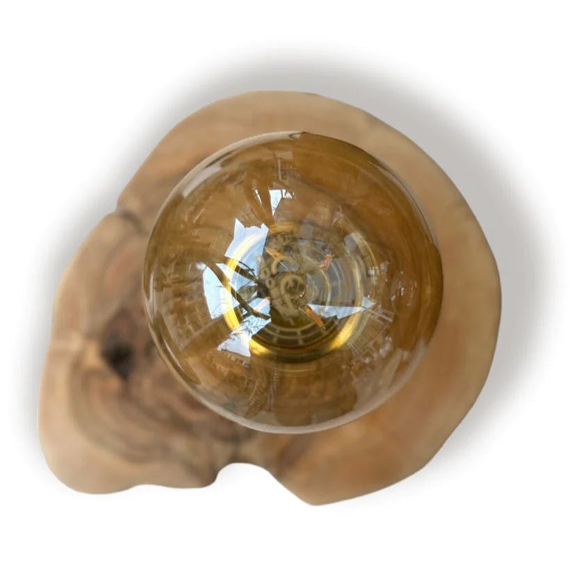 Imatge de detall de làmpada Olive Compact de Cocó Wood Art