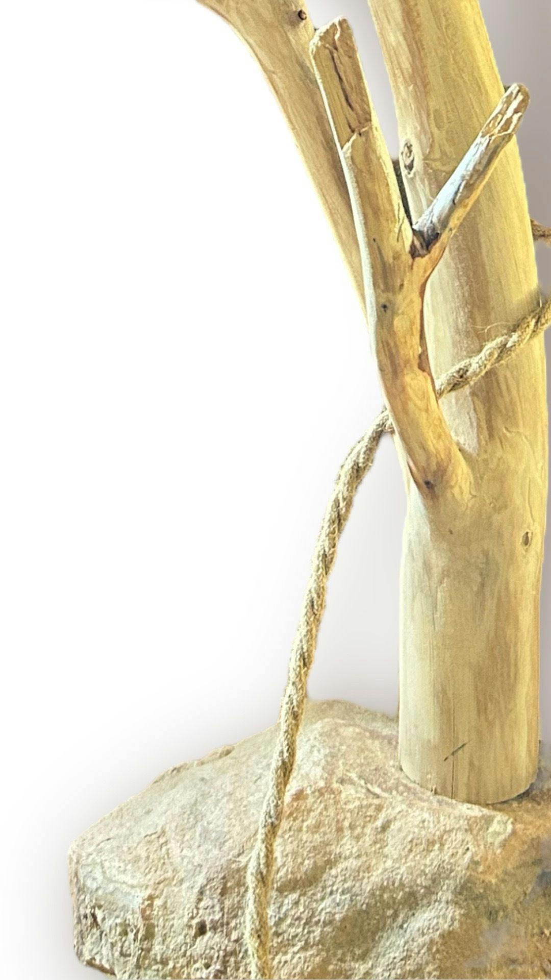 Image of Cocó Wood Art Lamp Stand
