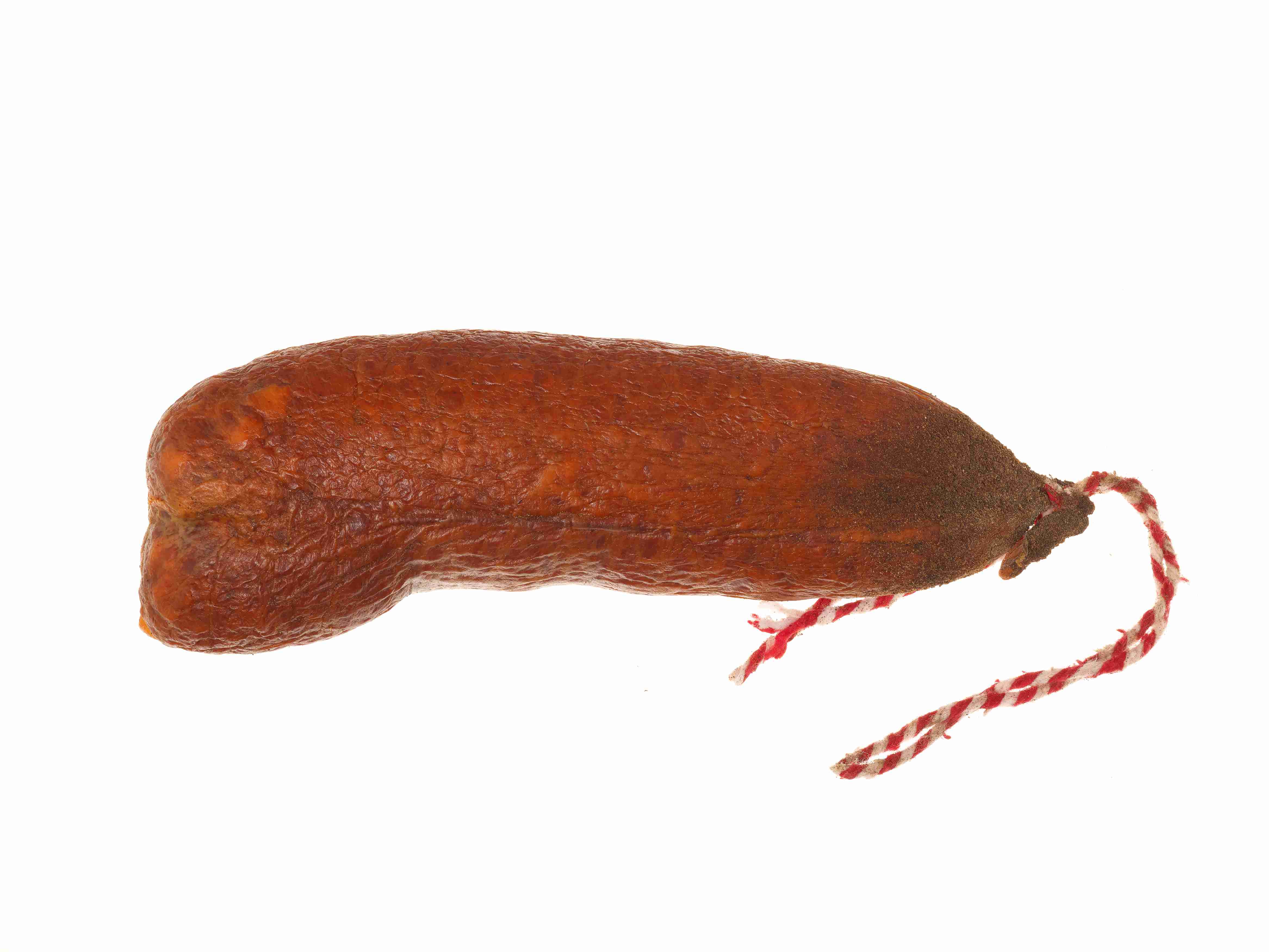 Peça de sobrassada de Mallorca Tradició CRISOL sabor picant, elaborada amb porc creuat mallorquí i pimentó, curada en tripa natural.