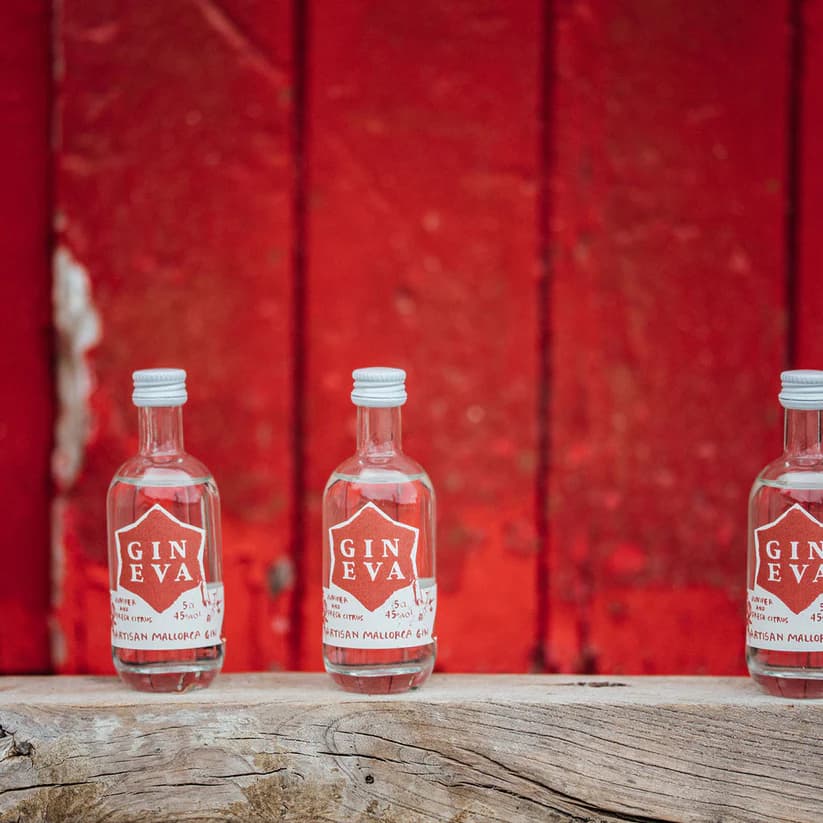 Image of Gin Eva "Miniature" Mallorca Dry Gin 16 on wood