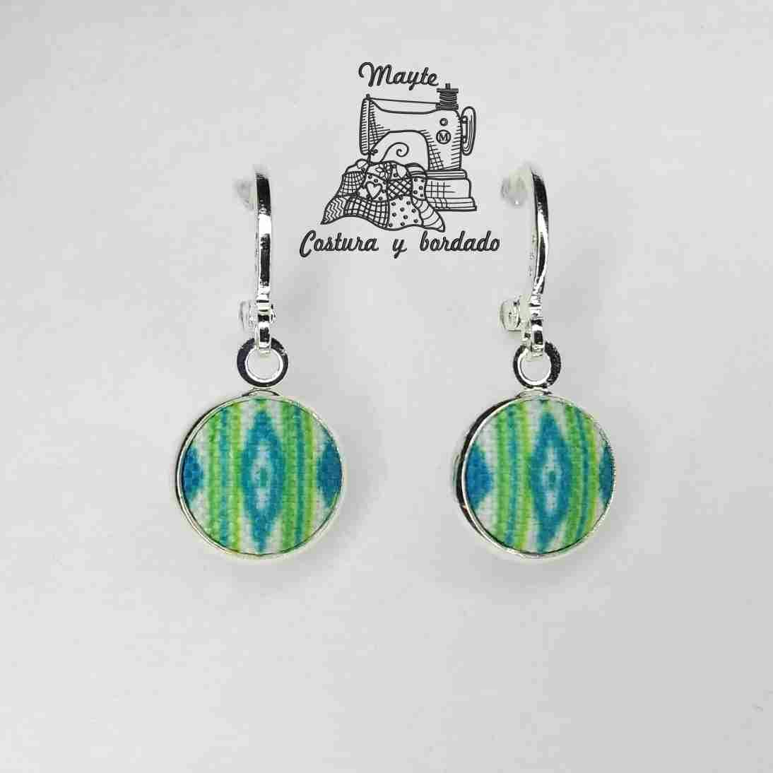 Blue and pistachio earrings