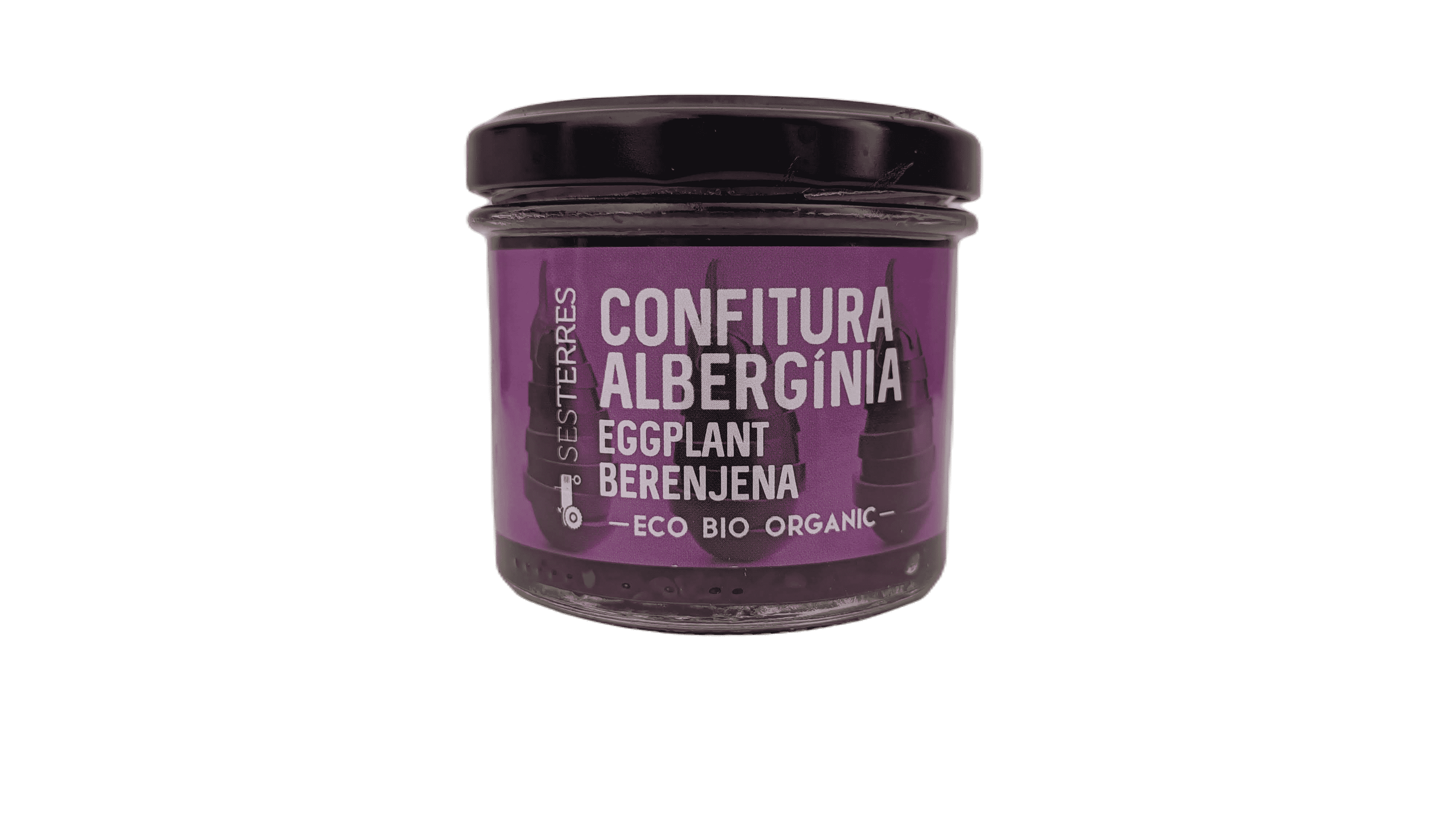 Confitura ecológica de berenjena. Formato 100 gramos.