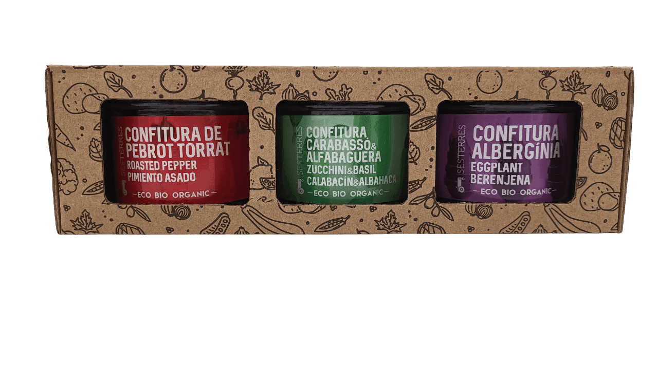 Pack of organic jams Ses Terres. 3x100 grams