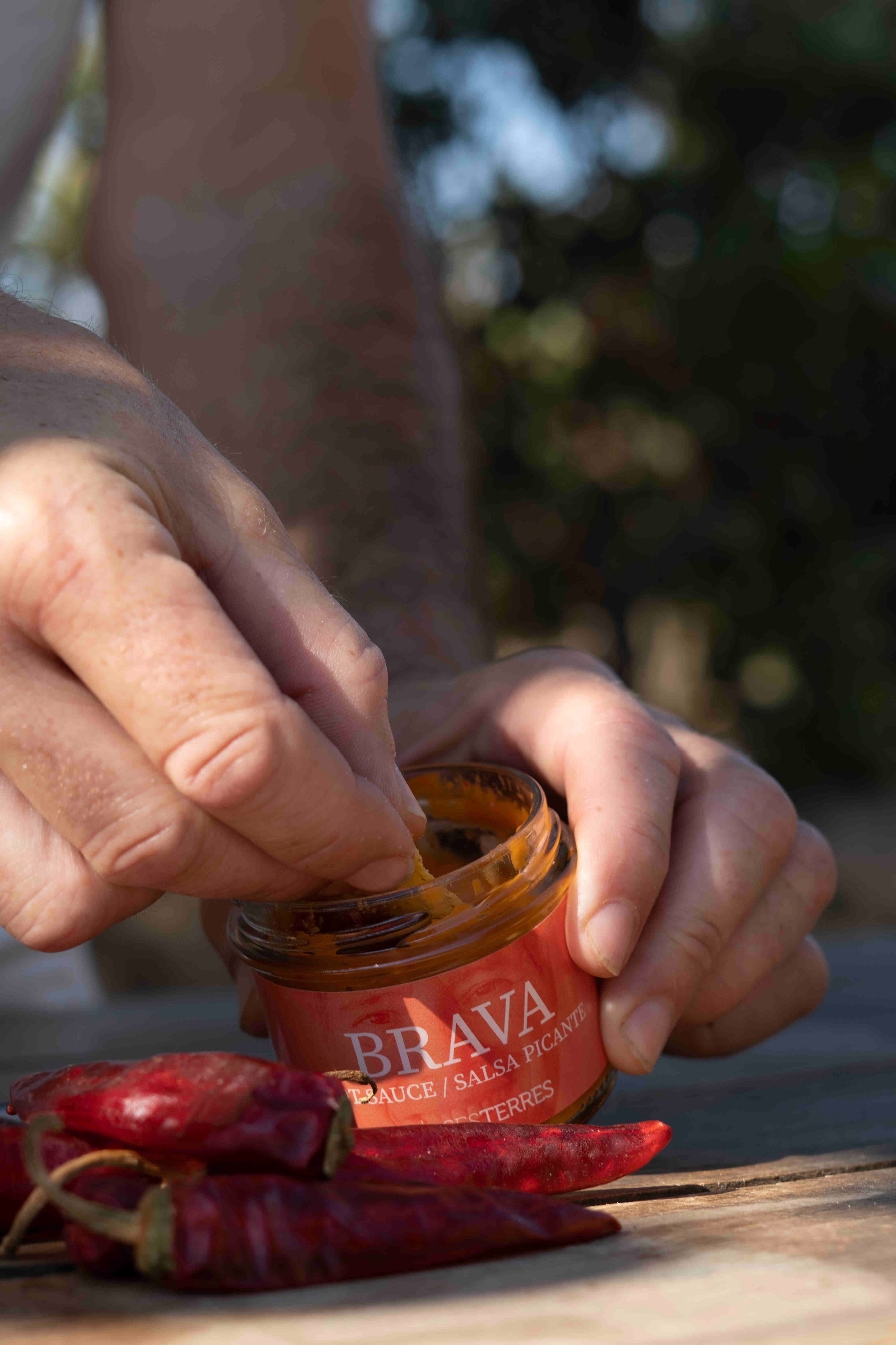 Organic spicy sauce Brava. Format 100 grams