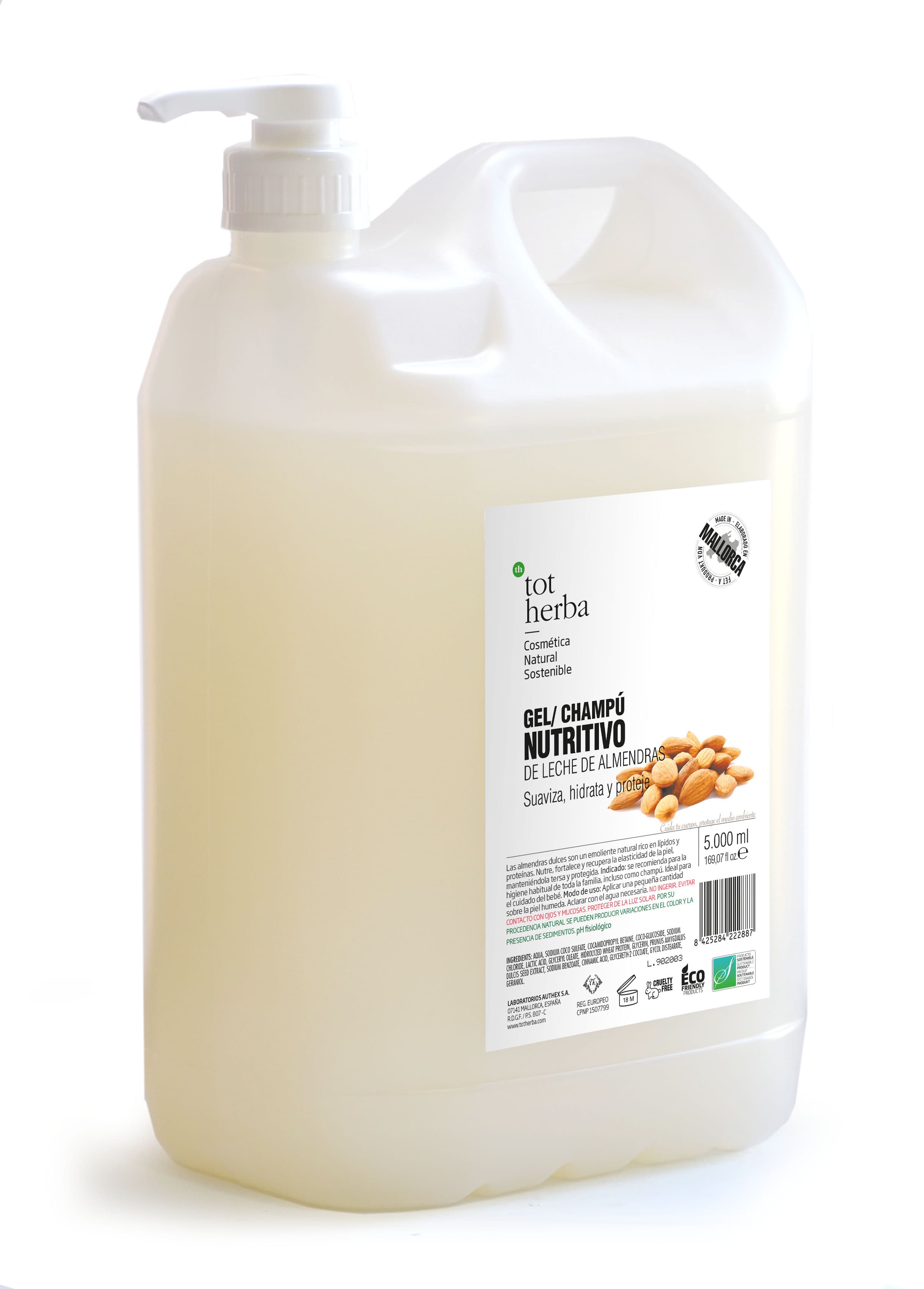 Pflegendes Duschgel aus Mandelmilch in 5 Liter Karaffe